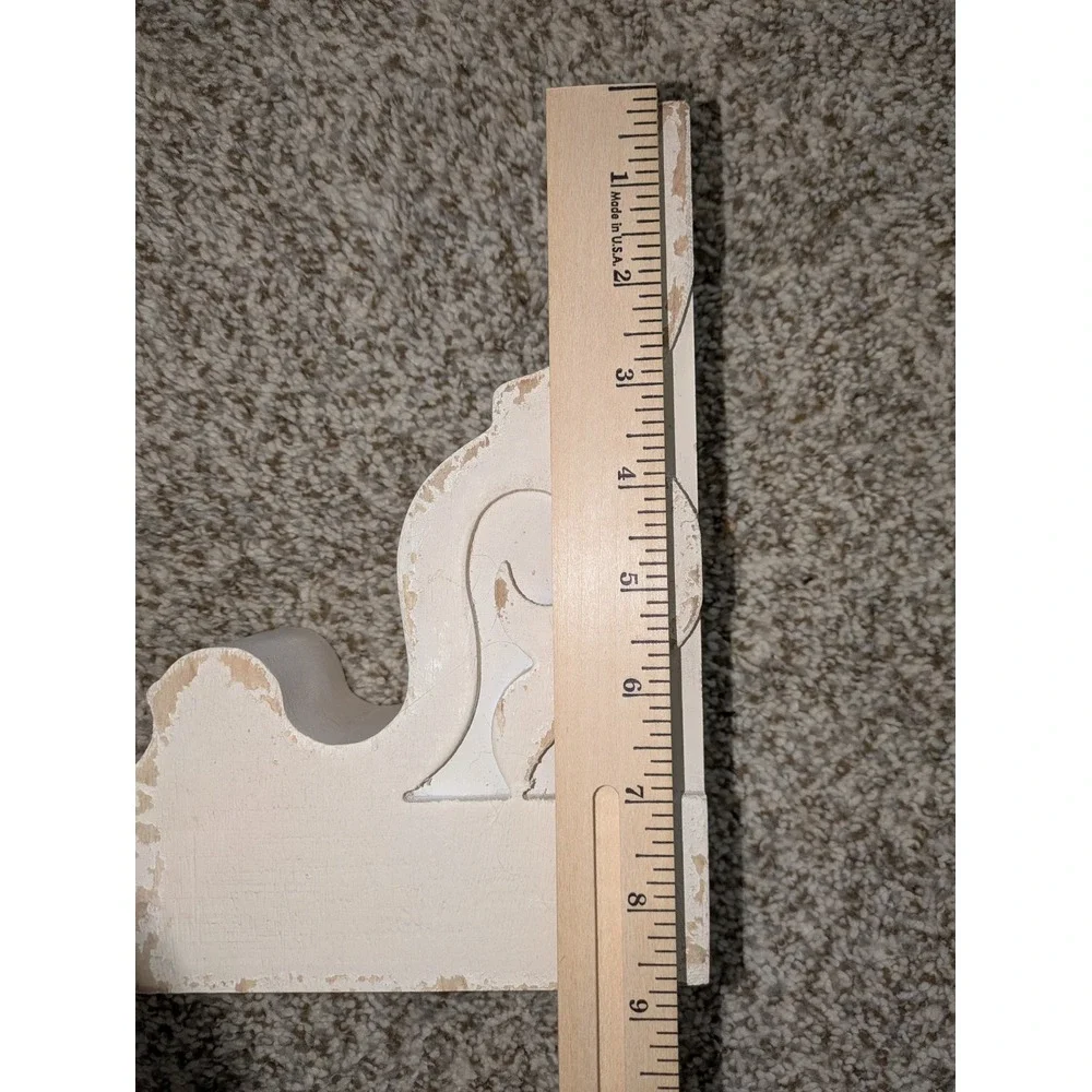 Pair of Distressed White Scroll Vintage inspired‎ Corbels Shelf Brackets